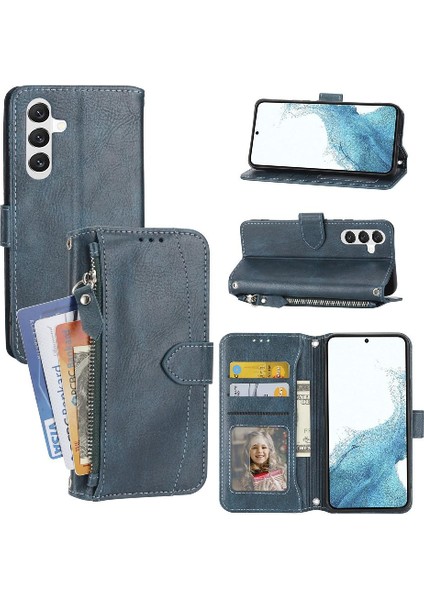 BDT Boutique Samsung Galaxy A15 4g Için Flip Case/5g Kart Tutucu Kayış Pu Deri (Yurt Dışından)