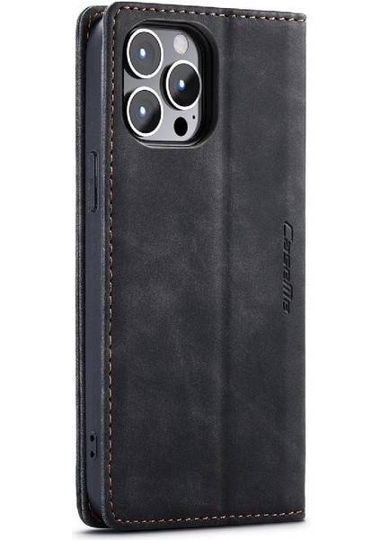 Iphone 13 Için Flip Case Pro Max Durumda Kart Yuvası Kickstand Manyetik Kapatma (Yurt Dışından)