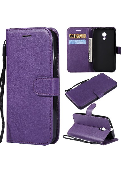 Kart Yuvası Klasik Düz Renk Iş ile Motorola Moto G2 Için Flip Case (Yurt Dışından)