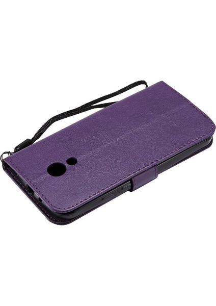 Kart Yuvası Klasik Düz Renk Iş ile Motorola Moto G2 Için Flip Case (Yurt Dışından) modelleri