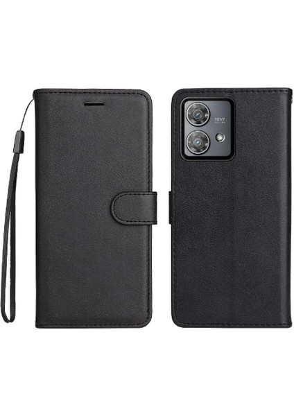 Motorola Kenar 40 Neo 5g Için Flip Case Yüksek Kalite Deri Klasik Katı (Yurt Dışından)