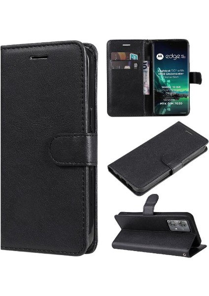 Motorola Kenar 40 Neo 5g Için Flip Case Yüksek Kalite Deri Klasik Katı (Yurt Dışından) indirimleri