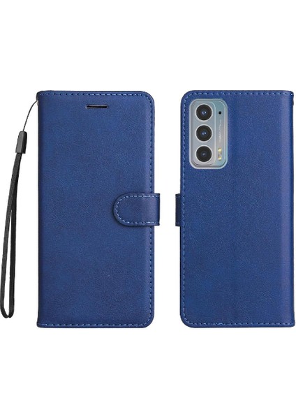 BDT Boutique Motorola Kenar 20 Klasik Düz Renk Için Flip Case Kart Yuvası ile Yüksek (Yurt Dışından)