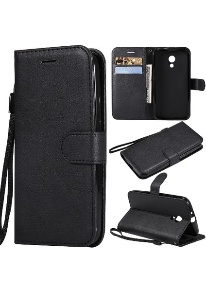Kart Yuvası Klasik Düz Renk Iş ile Motorola Moto G2 Için Flip Case (Yurt Dışından)