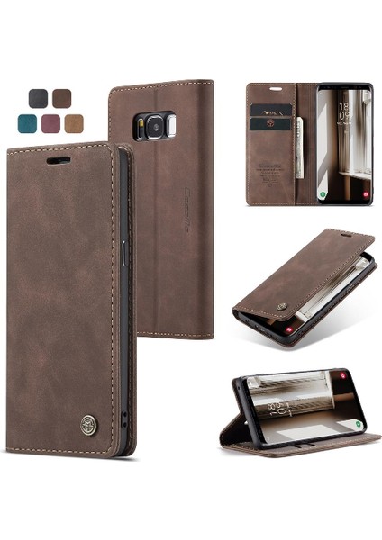 Samsung Galaxy S8 Için Flip Case Manyetik Kapatma Darbeye Vintage Pu (Yurt Dışından) fiyatları