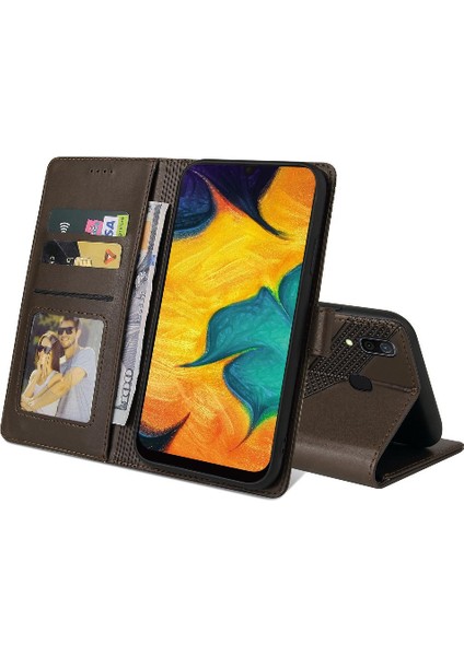 Samsung Galaxy A20 Için Flip CASE/A30 Premium Deri 4 Köşe Koruma (Yurt Dışından)