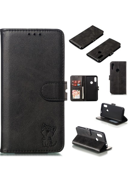 Cüzdan Durumda Xiaomi Redmi 7 Için Manyetik Kapatma Kart Tutucu Kickstand Tüm (Yurt Dışından)
