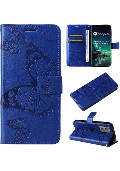 Motorola Moto Kenar 40 Neo 5g Flip Kickstand Manyetik Kapak ile Kılıf (Yurt Dışından)