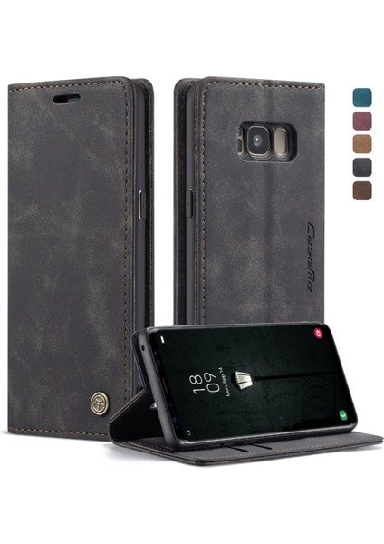 Samsung Galaxy S8 Için Flip Case Manyetik Kapatma Darbeye Vintage Pu (Yurt Dışından)