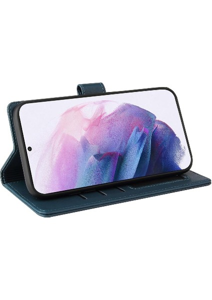 Samsung Galaxy S22 Artı Premium Deri Üç Kart Yuvaları Için Flip Case (Yurt Dışından)