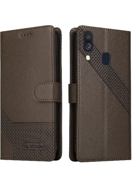 Samsung Galaxy A40 Kickstand Üç Kart Yuvaları Darbeye 4 Için Flip Case (Yurt Dışından)