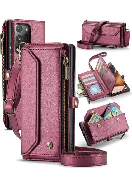 Kadın Faturaları Için Samsung Galaxy NOTE20 Ultra Cüzdan Kılıf Için Crossbody Durumda (Yurt Dışından)