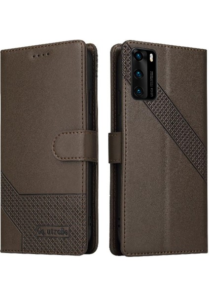 Huawei P40 Pro Darbeye 4 Köşe Koruma Kickstand Için Flip Case (Yurt Dışından)
