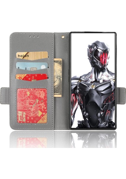 Zte Nubia Kırmızı Sihirli 8 Pro Artı Pu Deri Yan Toka Cüzdan Kartı (Yurt Dışından) modelleri