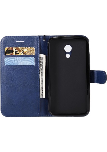 Kart Yuvası Klasik Düz Renk Iş ile Motorola Moto G2 Için Flip Case (Yurt Dışından) modelleri