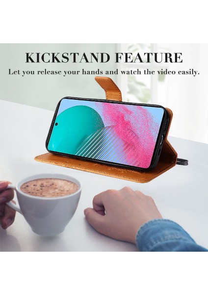 Samsung Galaxy M54 Flip Kickstand Için Kılıf Kart Yuvası Standı ile Darbeye (Yurt Dışından)