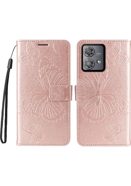 Motorola Moto Kenar 40 Neo 5g Flip Kickstand Manyetik Kapak ile Kılıf (Yurt Dışından)