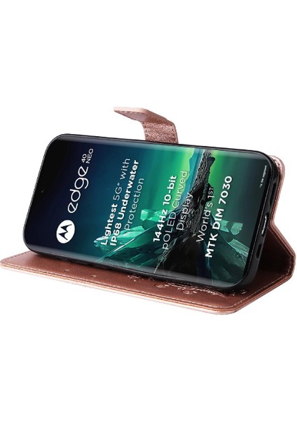 Motorola Moto Kenar 40 Neo 5g Flip Kickstand Manyetik Kapak ile Kılıf (Yurt Dışından) modelleri