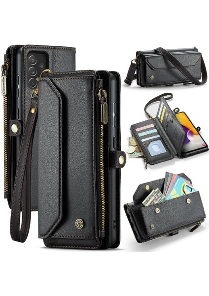Kadınlar Için Crossbody Durumda Samsung Galaxy A72 Cüzdan Durumda Rfid Engelleme (Yurt Dışından)