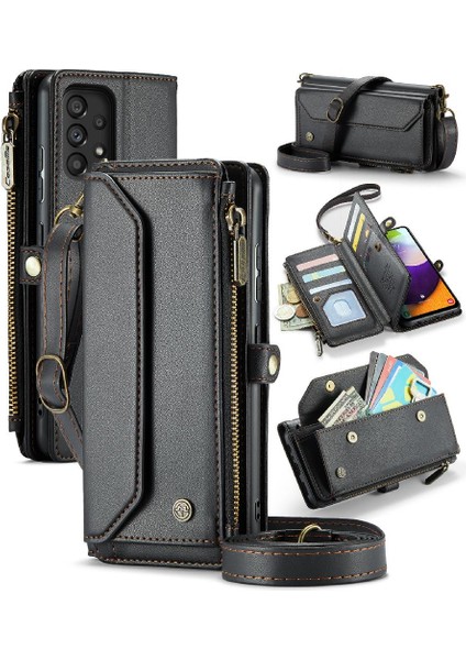 Samsung Galaxy Için Crossbody Durumda A52S 5g Kart Tutucu Cüzdan Kılıf Için Rfid (Yurt Dışından)