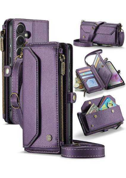 Samsung Galaxy A35 5g Için Crossbody Durumda Rfid Engelleme Fermuar Faturaları Yuvası (Yurt Dışından)