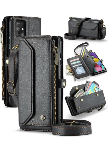 Kadınlar Için Crossbody Kılıf Samsung Galaxy A51 4g Cüzdan Kılıf Kart Tutucu (Yurt Dışından)