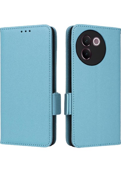 Vivo V30E 5g Manyetik Yan Toka Kart Yuvaları Tutucu Cüzdan Pu (Yurt Dışından)