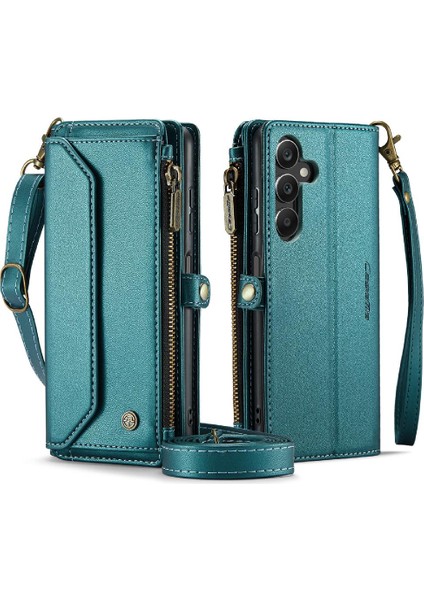Samsung Galaxy A15 Için Crossbody Durumda 4g/5g Rfid Engelleme Durumda Cüzdan Kartı (Yurt Dışından)
