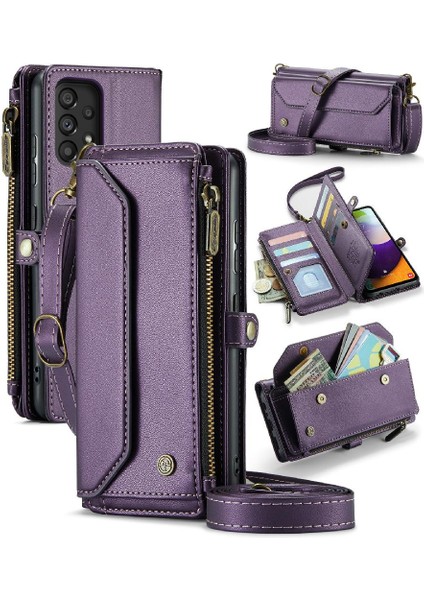 Samsung Galaxy Için Crossbody Durumda A52S 5g Kart Tutucu Cüzdan Kılıf Için Rfid (Yurt Dışından)