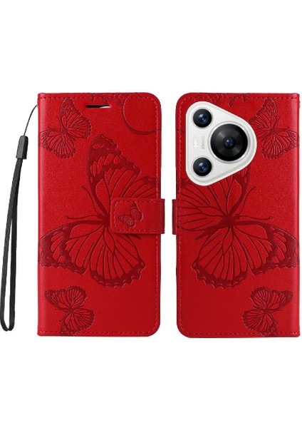 Huawei Huawei Pu Deri Flip Kickstand Darbeye Kapak Için Kılıf ile Kart (Yurt Dışından)