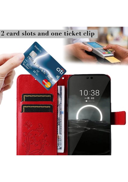 Huawei Huawei Pu Deri Flip Kickstand Darbeye Kapak Için Kılıf ile Kart (Yurt Dışından)