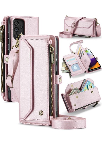 Samsung Galaxy Için Crossbody Durumda A52S 5g Kart Tutucu Cüzdan Kılıf Için Rfid (Yurt Dışından)