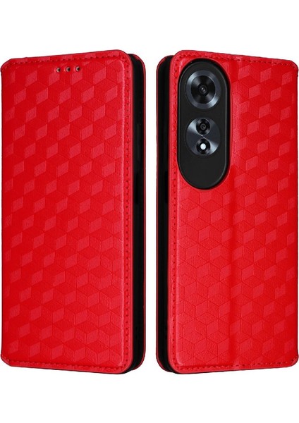 Oppo A60 4g 3D Desen Kart Yuvaları Için Kılıf Tutucu Pu Deri Manyetik (Yurt Dışından)