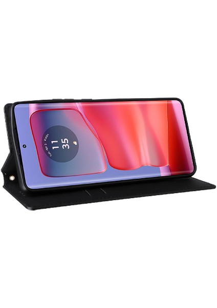 Motorola Moto Kenar 50 Pro Pu Deri 3D Desen Manyetik Kapatma (Yurt Dışından)