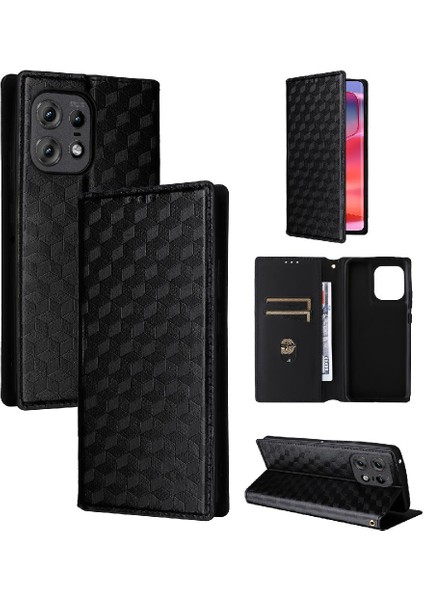 Motorola Moto Kenar 50 Pro Pu Deri 3D Desen Manyetik Kapatma (Yurt Dışından)