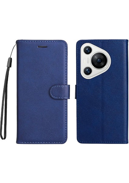 Kart Yuvası Klasik Düz Renk Iş Telefonu ile Huawei P70 Için Flip Case (Yurt Dışından)