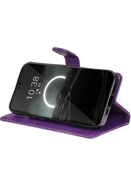 Kart Yuvası Klasik Düz Renk Iş Telefonu ile Huawei P70 Için Flip Case (Yurt Dışından)