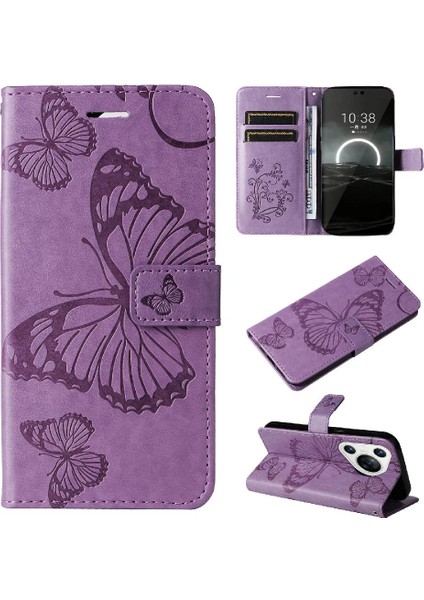 Huawei Huawei Pu Deri Flip Kickstand Darbeye Kapak Için Kılıf ile Kart (Yurt Dışından)
