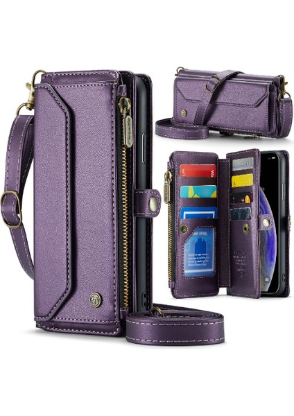 Iphone Xs Max Kart Tutucu Için Crossbody Durumda Rfid Engelleme Cüzdan Kılıf Için (Yurt Dışından)