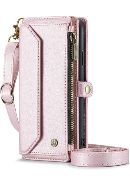 Iphone x Için Crossbody Durumda/xs Durumda Cüzdan Fermuar Faturaları Yuvası Kart Tutucu (Yurt Dışından)