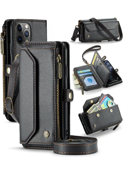 Iphone 11 Pro Için Crossbody Durumda Rfid Engelleme Kart Tutucu Kılıf Cüzdan Için (Yurt Dışından) indirimleri