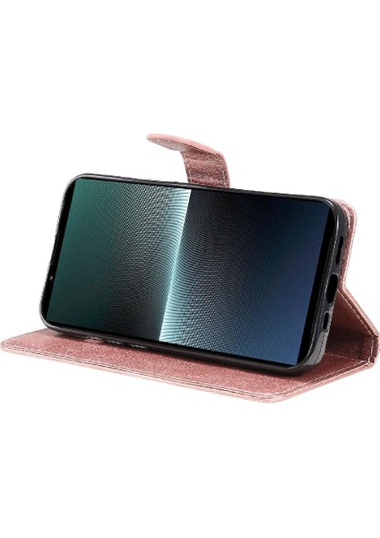 Sony Xperia 1V Için Flip Case Yüksek Kalite Deri Klasik Düz Renk Kılıf (Yurt Dışından)