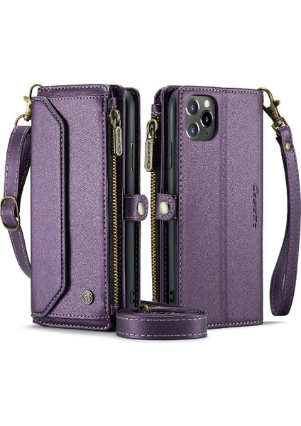 Kadınlar Için Crossbody Kılıf iphone 11 Pro Max Cüzdan Kılıf Fermuar Faturaları (Yurt Dışından)