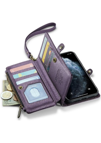 Kadınlar Için Crossbody Kılıf iphone 11 Pro Max Cüzdan Kılıf Fermuar Faturaları (Yurt Dışından)