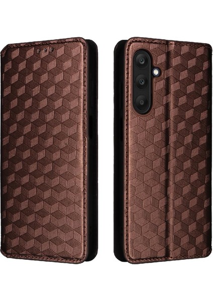 Samsung Galaxy M55 Pu Deri Kart Yuvaları Tutucu 3D Desen (Yurt Dışından)