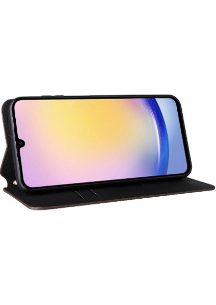 Samsung Galaxy M55 Pu Deri Kart Yuvaları Tutucu 3D Desen (Yurt Dışından)
