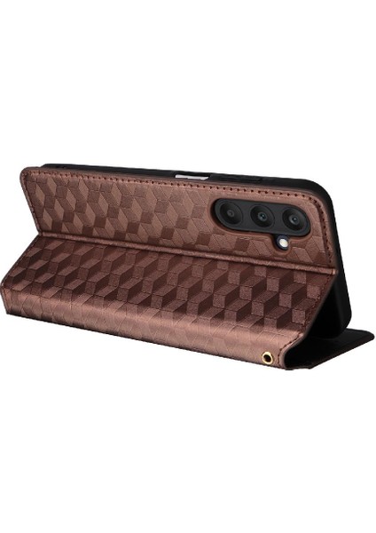 Samsung Galaxy M55 Pu Deri Kart Yuvaları Tutucu 3D Desen (Yurt Dışından)