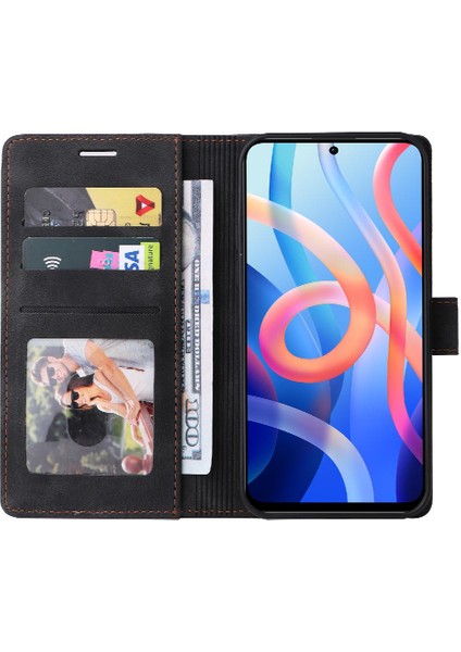 BDT Boutique Xiaomi Redmi Not 11 Için Flip Case 5g Kapak Çevirin Darbeye Cüzdan Basit (Yurt Dışından)