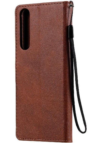 Kart Yuvası Klasik ile Sony Xperia1 Ii Yüksek Kaliteli Deri Için Flip Case (Yurt Dışından)