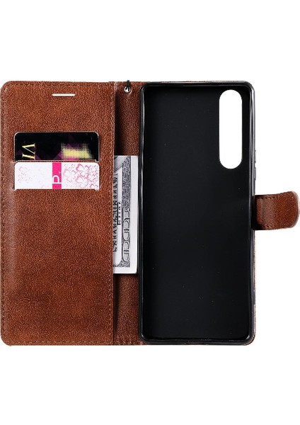 Kart Yuvası Klasik ile Sony Xperia1 Ii Yüksek Kaliteli Deri Için Flip Case (Yurt Dışından)